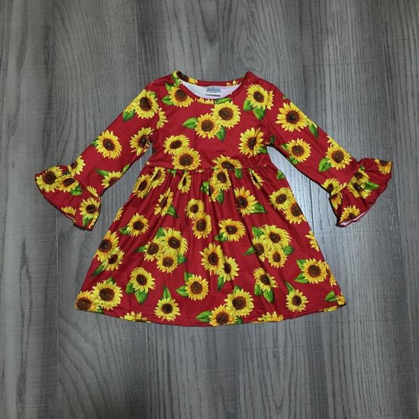 fall/winter baby girls children clothes cotton mustard sunflower ruffles dress boutique floral knee length, Red;yellow
fall/winter baby girls children clothes cotton mustard sunflower ruffles dress boutique floral knee length, Red;yellow