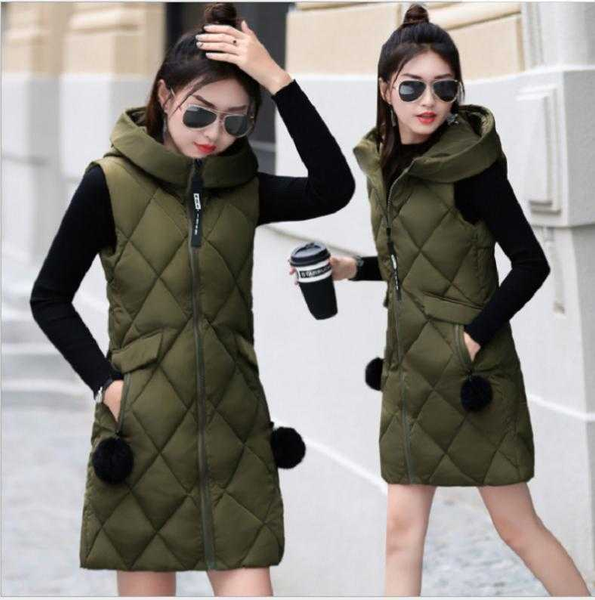 women sleeveless vest autumn winter women waistcoat 2019 new fashion female jacket hooded warm long cotton feminino vests, Black;white
women sleeveless vest autumn winter women waistcoat 2019 new fashion female jacket hooded warm long cotton feminino vests, Black;white