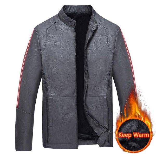 men winter casual solid color jacket zipper long sleeve coats blouses outerwear faux leather stand collar zipper pockets, Black
men winter casual solid color jacket zipper long sleeve coats blouses outerwear faux leather stand collar zipper pockets, Black
