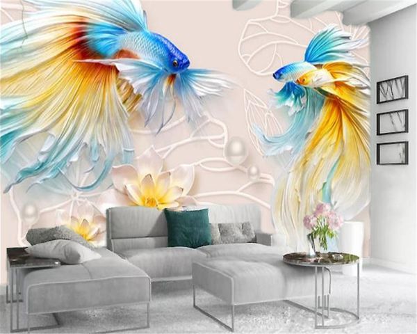 3d home wallpaper beautiful goldfish delicate flowers living room bedroom background wall decoration mural wall paper
3d home wallpaper beautiful goldfish delicate flowers living room bedroom background wall decoration mural wall paper