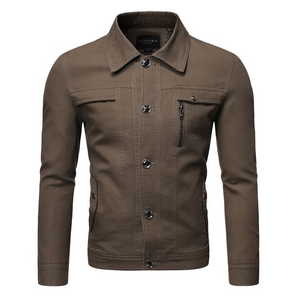 2019 foreign trade amazon new style men's coat youth casual fashion business fold-down collar jacket, Black;brown
2019 foreign trade amazon new style men's coat youth casual fashion business fold-down collar jacket, Black;brown