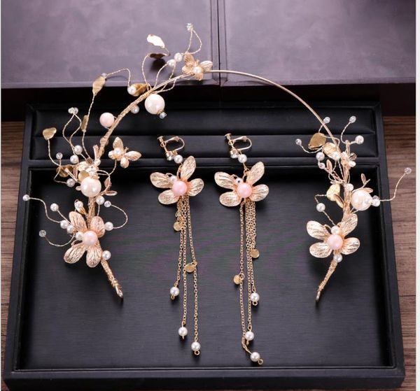 new butterfly headband earrings set toast dress dress headwear bride wedding headwear, Silver
new butterfly headband earrings set toast dress dress headwear bride wedding headwear, Silver