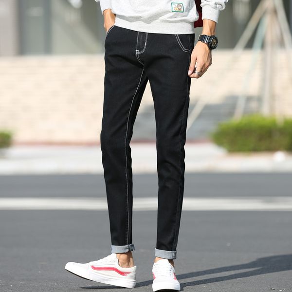 stretch straight skinny jeans men cotton solid color pocket for man fashion vintage denim casual slim stretch jeans pants, Blue
stretch straight skinny jeans men cotton solid color pocket for man fashion vintage denim casual slim stretch jeans pants, Blue