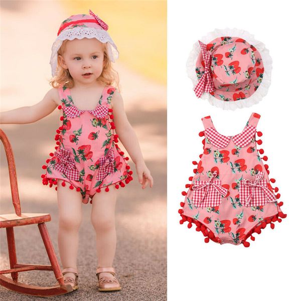 2020 infant baby clothing baby girl strawberry romper tassels balls cute rompers hat 2pcs sunsuit clothes summer outfits set, Blue
2020 infant baby clothing baby girl strawberry romper tassels balls cute rompers hat 2pcs sunsuit clothes summer outfits set, Blue