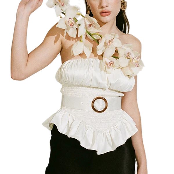 summer strapless women white club party ruffles corset waist tanks camis ladies fashion streetwear tees clothes new
summer strapless women white club party ruffles corset waist tanks camis ladies fashion streetwear tees clothes new