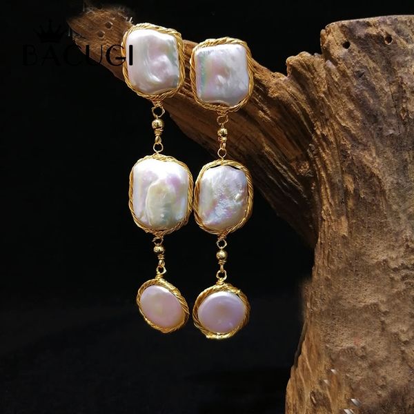 14kgf long pearl earrings fine jewelry big natural baroque pearl earrings for women fashion gift for party cj191202, Golden
14kgf long pearl earrings fine jewelry big natural baroque pearl earrings for women fashion gift for party cj191202, Golden