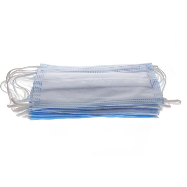 wholesale face masks 3 ply disposable earloop mouth face mask blocking dust household protective products 50pcs/lot