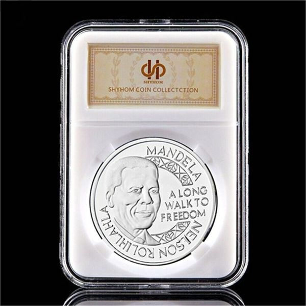 1993 South Africa President Nelson Mandela Printed 1oz Silver Plated Commemorative Coin W/Pccb Box
1993 South Africa President Nelson Mandela Printed 1oz Silver Plated Commemorative Coin W/Pccb Box