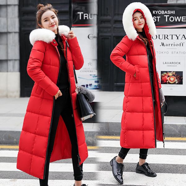 2019 winter new style women's cotton-padded clothing korean-style x-long thickening large fur collar over-the-knee large size sl, Blue;black
2019 winter new style women's cotton-padded clothing korean-style x-long thickening large fur collar over-the-knee large size sl, Blue;black