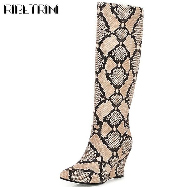 ribetrini brand fashion female pointed toe wedges shoes woman printing boots women office casual slip on boots, Black
ribetrini brand fashion female pointed toe wedges shoes woman printing boots women office casual slip on boots, Black
