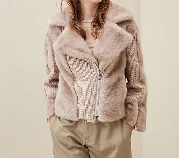 real jacket with wool designer with zipper wool back fur cuffs collar suit casual short coat beige color, Black
real jacket with wool designer with zipper wool back fur cuffs collar suit casual short coat beige color, Black