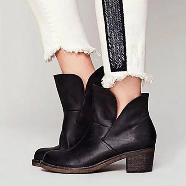 oeak vintage boots women pu slip-on shoes women short boots square heels fashion pointed toe botas mujer solid color ankle, Black
oeak vintage boots women pu slip-on shoes women short boots square heels fashion pointed toe botas mujer solid color ankle, Black