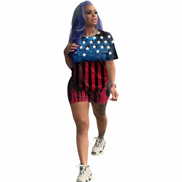 the american usa flag women tracksuit the stars and the stripes print tees tshirt + shorts sets brand sports sets two pieces outfits d61904, Gray
the american usa flag women tracksuit the stars and the stripes print tees tshirt + shorts sets brand sports sets two pieces outfits d61904, Gray