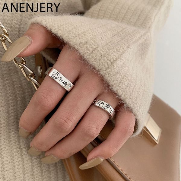 anenjery personality smiling face square thai silver ring for women 925 sterling silver width finger ring new arrival s-r671, Golden;silver
anenjery personality smiling face square thai silver ring for women 925 sterling silver width finger ring new arrival s-r671, Golden;silver