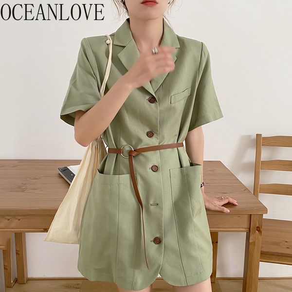 oceanlove single breasted solid women dress elegant summer vestidos vinatge pockets 2020 nocthed robes mini dresses 17213, Black;gray
oceanlove single breasted solid women dress elegant summer vestidos vinatge pockets 2020 nocthed robes mini dresses 17213, Black;gray