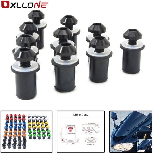 1set 10x universal windscreen windshield bolts screw for yamaha ing 
1set 10x universal windscreen windshield bolts screw for yamaha ing