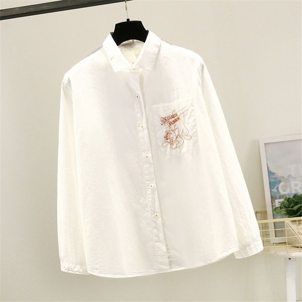 new sring women's shirts mori girls embroidery turn down collar long sleeve shirt cotton female blouse, White
new sring women's shirts mori girls embroidery turn down collar long sleeve shirt cotton female blouse, White