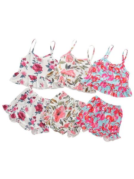 6m-4t children fashion print two-piece outfit ruffle tank shorts casual style clothes 2pcs outfit, White
6m-4t children fashion print two-piece outfit ruffle tank shorts casual style clothes 2pcs outfit, White