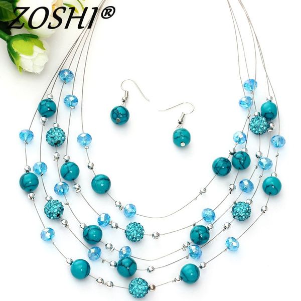 fashion jewelry sets women joker bohemian crystal silver multilayer coral stone beads statement chocker necklace earrings set
fashion jewelry sets women joker bohemian crystal silver multilayer coral stone beads statement chocker necklace earrings set