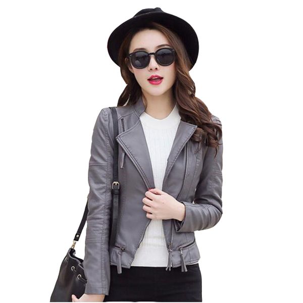 new europe america explosion 2019 autumn women short jackets long sleeve imitation leather jacket slim pu leather women's, Black
new europe america explosion 2019 autumn women short jackets long sleeve imitation leather jacket slim pu leather women's, Black