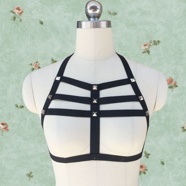women leaf shape harajuku gothic cage bra harness costumes lingerie black cage bra summer style body harness, Black;white
women leaf shape harajuku gothic cage bra harness costumes lingerie black cage bra summer style body harness, Black;white