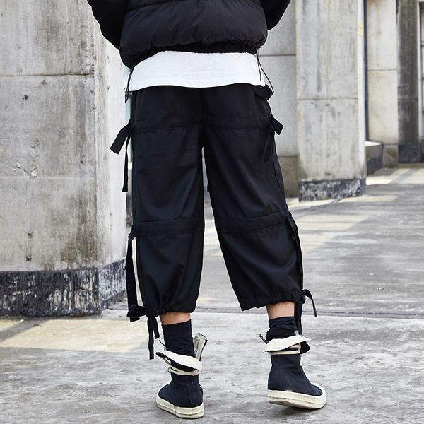 male streetwear hip hop punk gothic harem pant joggers sweatpants men japan style black ribbon splice loose casual pants
male streetwear hip hop punk gothic harem pant joggers sweatpants men japan style black ribbon splice loose casual pants