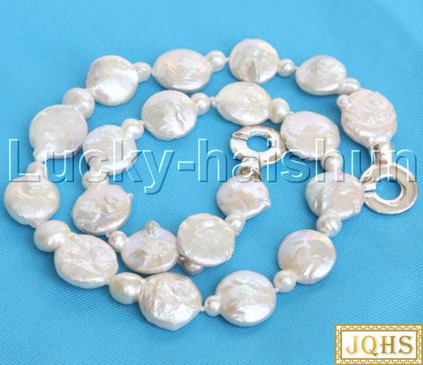 jqhs luster 17.5" 15mm baroque coin fastener white pearl necklace 925 silver clasp j13171
jqhs luster 17.5" 15mm baroque coin fastener white pearl necklace 925 silver clasp j13171