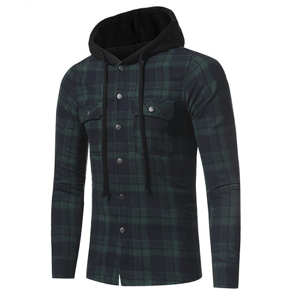 lumberjack check jack shirt fashion plaid hooded dual pockets long sleeve men's casual slim fit shirt top, White;black
lumberjack check jack shirt fashion plaid hooded dual pockets long sleeve men's casual slim fit shirt top, White;black