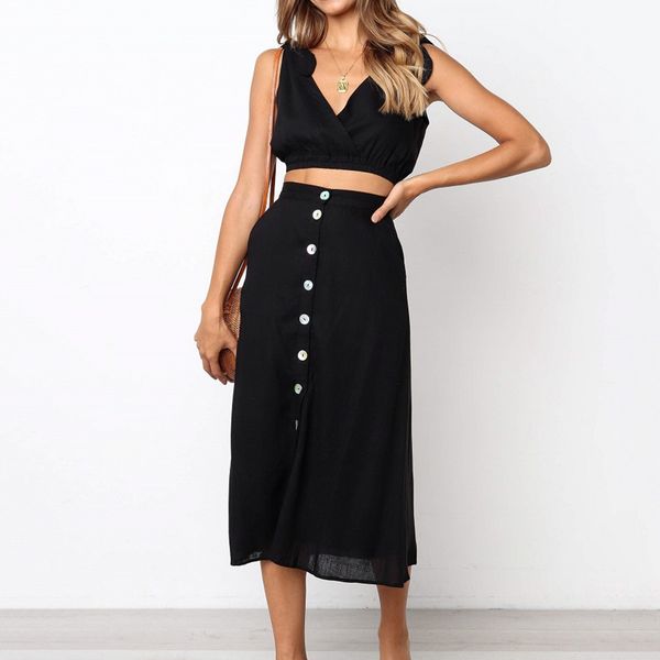 2pcs set women crop and skirt matching set women two pieces short +bodycon skirt skinny tracksuits suits, White
2pcs set women crop and skirt matching set women two pieces short +bodycon skirt skinny tracksuits suits, White