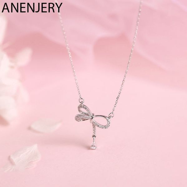 anenjery delicate 925 sterling silver bowknot necklaces for women micro pave zircon ecklace gift collares s-n458
anenjery delicate 925 sterling silver bowknot necklaces for women micro pave zircon ecklace gift collares s-n458