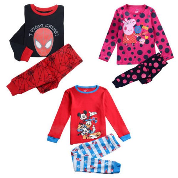 christmas kid girl boy nightwear pajamas sleepwear, White
