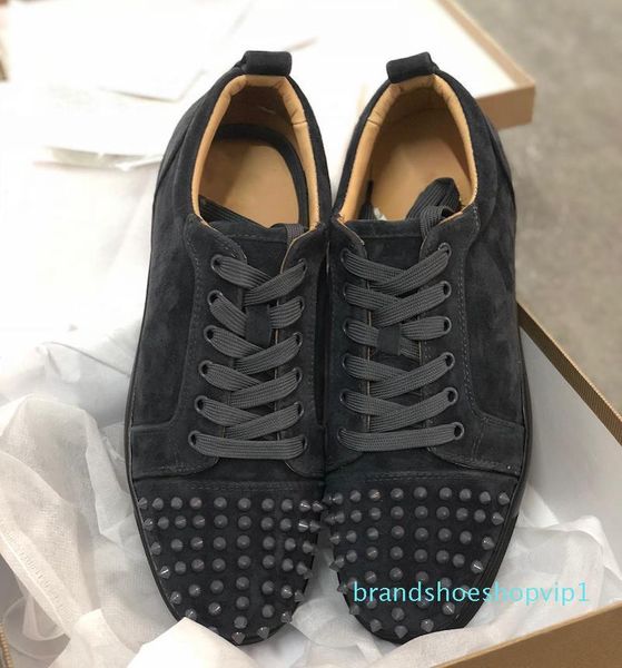 new red bottom spikes flat veau velours designer sneakers men trainers 100% genuine leather low cut men women party shoes wedding shoes, Black
new red bottom spikes flat veau velours designer sneakers men trainers 100% genuine leather low cut men women party shoes wedding shoes, Black