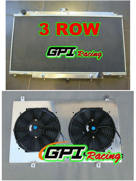 

aluminum radiator +shroud +fans for gu y61 petrol 4.5l 97-01 at/mt