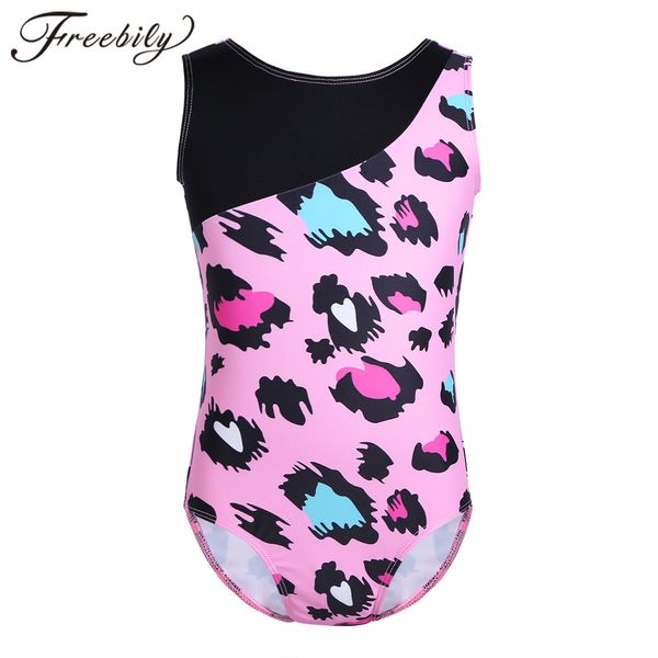 kids girls sleeveless swimming one-piece leopard print splice leotard children ballet dance gymnastics workout leotard jumpsuit, White
kids girls sleeveless swimming one-piece leopard print splice leotard children ballet dance gymnastics workout leotard jumpsuit, White