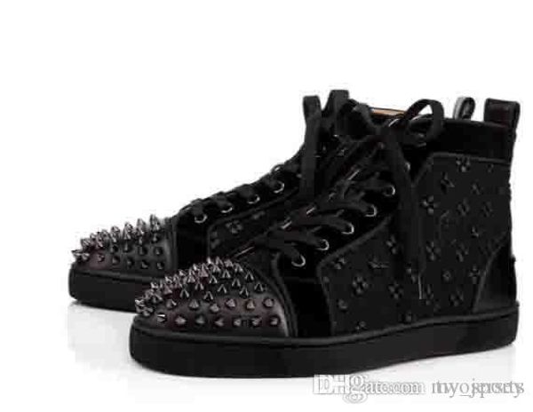 2018 new arrive studded toe black suede sneakers red bottom men spikes shoes orlato men's flat highlace-up men quality
2018 new arrive studded toe black suede sneakers red bottom men spikes shoes orlato men's flat highlace-up men quality