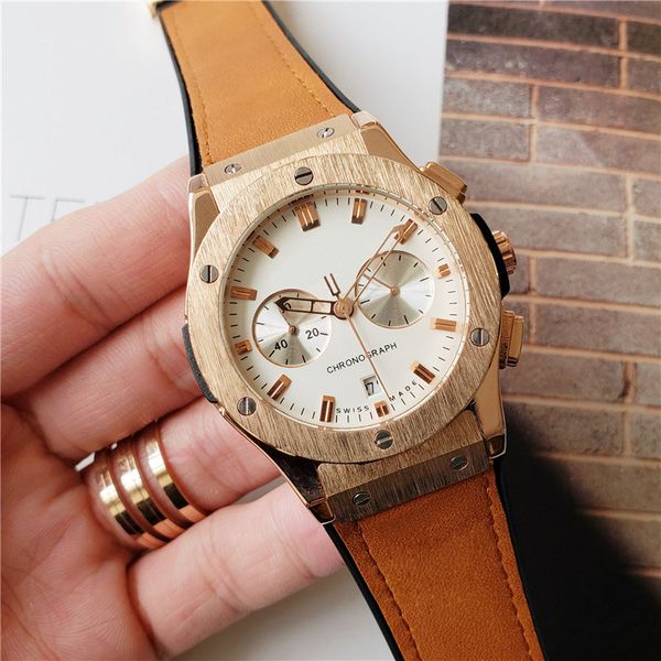 brown rubber strap mens 5 pin brand sports watch fashion gold watch luxury gold steel case 41mm male quartz wristwatches all dial work, Slivery;brown
brown rubber strap mens 5 pin brand sports watch fashion gold watch luxury gold steel case 41mm male quartz wristwatches all dial work, Slivery;brown