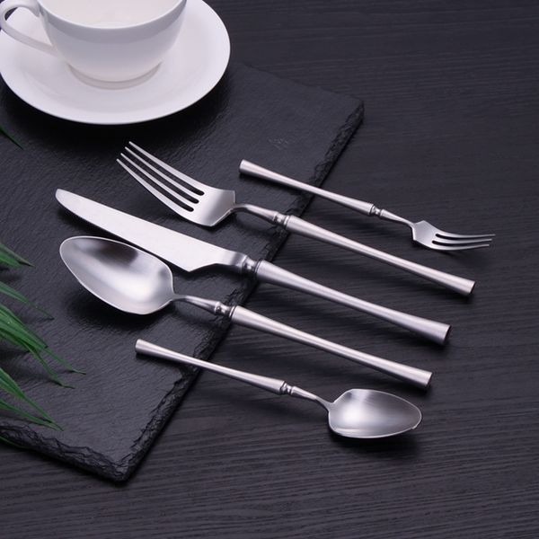 restaurant stainless steel 5-pieces flatware knife spoon fork cutlery tableware silver metal dinnerware hosting serving set
restaurant stainless steel 5-pieces flatware knife spoon fork cutlery tableware silver metal dinnerware hosting serving set