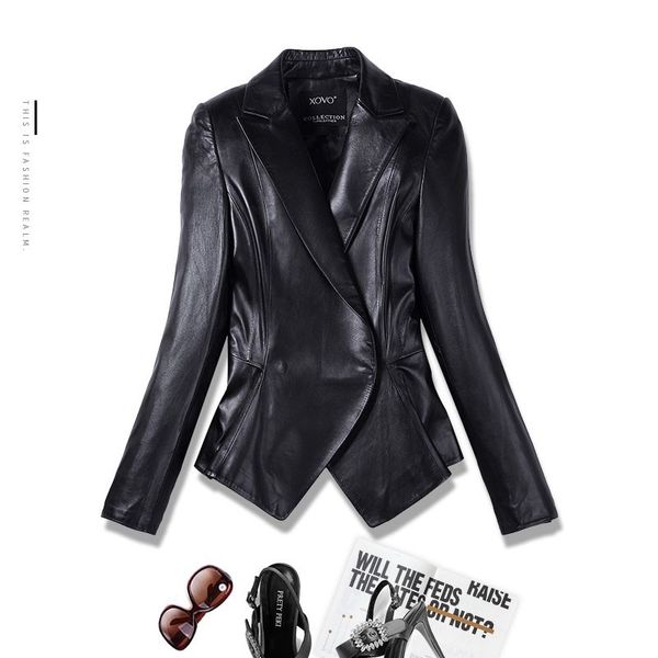 leather jacket short slim thin woman sheep skin small leather clothing shirring fashionable black big yards 2018 new
leather jacket short slim thin woman sheep skin small leather clothing shirring fashionable black big yards 2018 new
