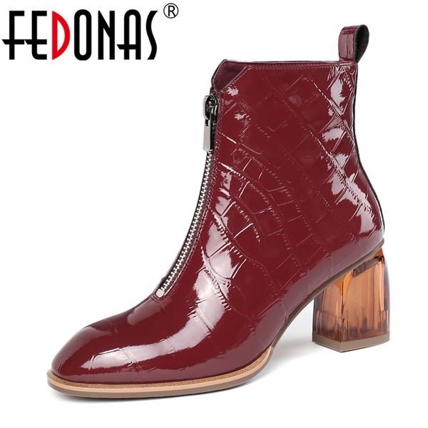 fedonas women ankle boots autumn winter warm genuine leather short boots female basic dancing high heels plus size shoes woman, Black
fedonas women ankle boots autumn winter warm genuine leather short boots female basic dancing high heels plus size shoes woman, Black