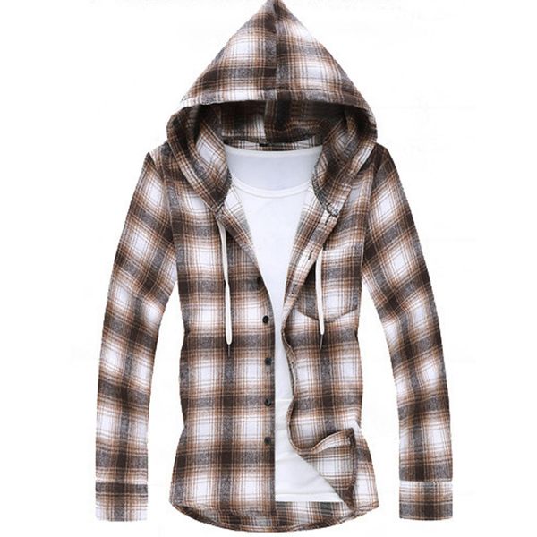 men's long sleeve button down chest pocket checkered plaid flannel shirt hip-hop plaid hooded shirt long sleeve streetwear size, White;black
men's long sleeve button down chest pocket checkered plaid flannel shirt hip-hop plaid hooded shirt long sleeve streetwear size, White;black