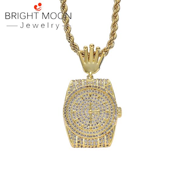 bright moon european and american hip hop personality zircon dial pendant watch pendant hip hop jewelry, Silver
bright moon european and american hip hop personality zircon dial pendant watch pendant hip hop jewelry, Silver