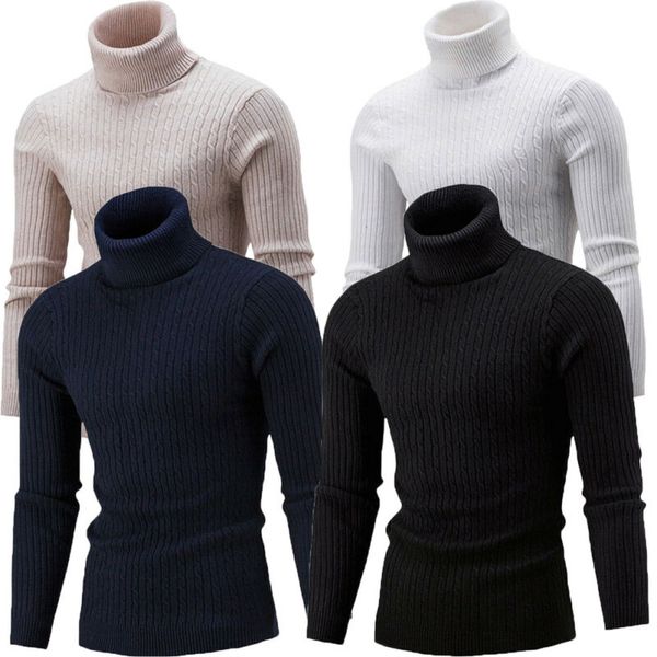 casual mens autumn winter warm knitted high roll turtle neck pullover sweater jumper, White;black
casual mens autumn winter warm knitted high roll turtle neck pullover sweater jumper, White;black