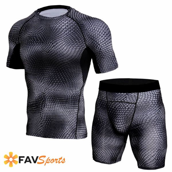 short sleeve mens compression running jogging suits fitness gym clothing set breathable workout t-shirt and sports pants, Black;blue
short sleeve mens compression running jogging suits fitness gym clothing set breathable workout t-shirt and sports pants, Black;blue