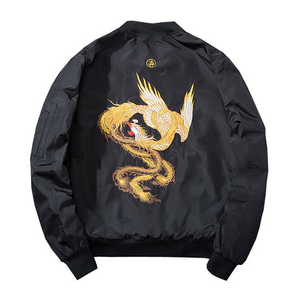 men's jackets spring high street phoenix hip hop bomber xs-xxxl embroidery jacket coat plus size casual outwear, Black;brown
men's jackets spring high street phoenix hip hop bomber xs-xxxl embroidery jacket coat plus size casual outwear, Black;brown