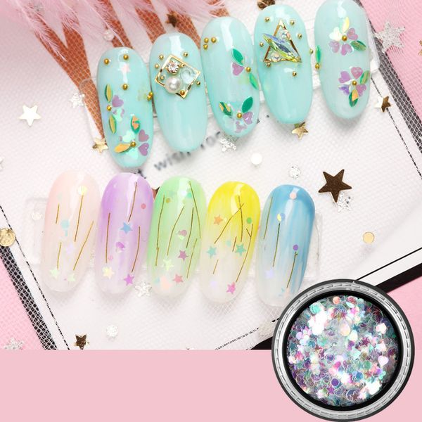 meet across 1box laser sequins for nails glitter heart star shape flakes paillette tool nail art decoration manicure, Silver;gold
meet across 1box laser sequins for nails glitter heart star shape flakes paillette tool nail art decoration manicure, Silver;gold