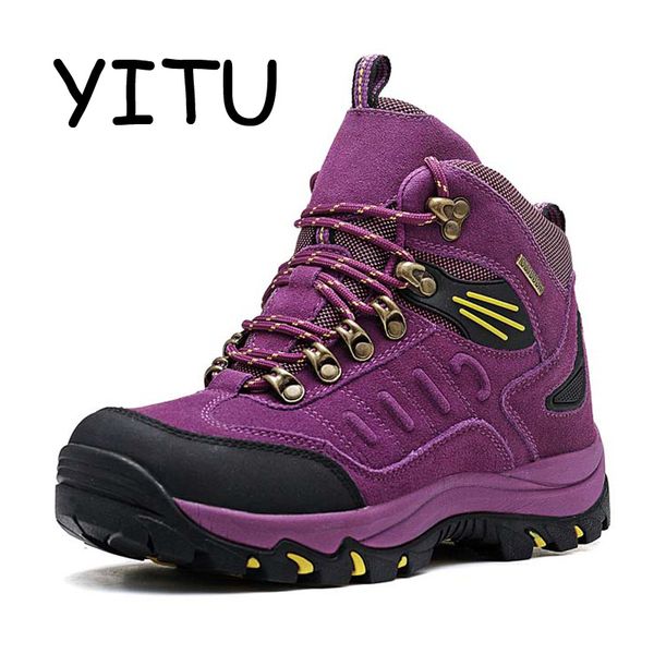 yitu 2018 winter hiking boots women fur outdoor waterproof hiking shoes leather mountain trekking shoes purple sneakers big size
yitu 2018 winter hiking boots women fur outdoor waterproof hiking shoes leather mountain trekking shoes purple sneakers big size