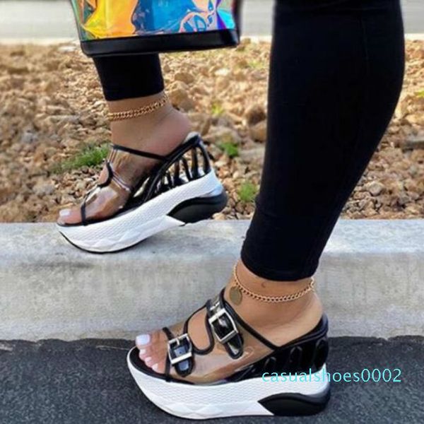 platform women sandals transparent high heeled summer shoes woman waterproof wedge buckle ladies footwear sandalias mujer c02, Black
platform women sandals transparent high heeled summer shoes woman waterproof wedge buckle ladies footwear sandalias mujer c02, Black