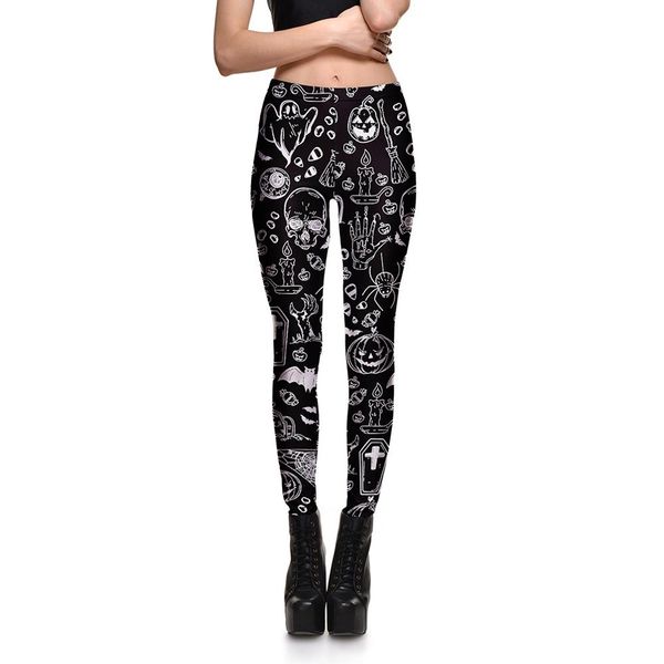 leggings halloween day new women's legging ghost skull pumpkin palm styles digital print trousers leggings, Black
leggings halloween day new women's legging ghost skull pumpkin palm styles digital print trousers leggings, Black