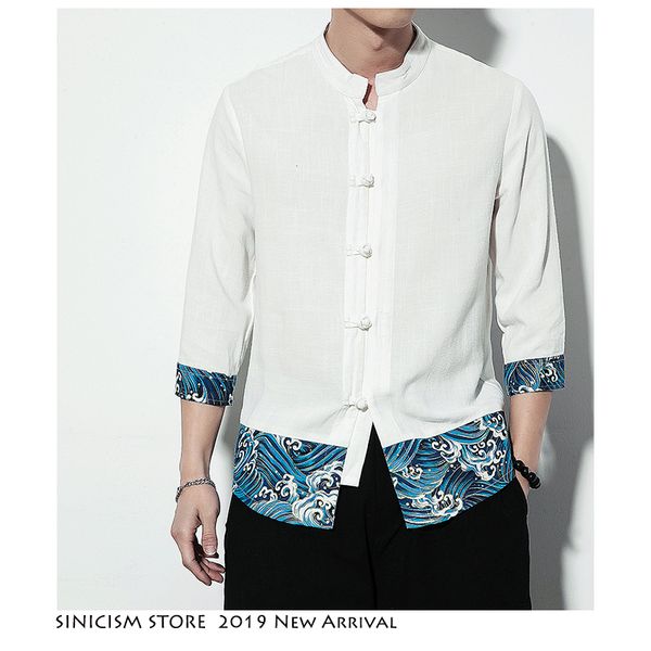 sinicism store men harajuku wave patchwork shirts 2019 mens korean fashions cotton linen shirt male summer streetwear clothing, White;black
sinicism store men harajuku wave patchwork shirts 2019 mens korean fashions cotton linen shirt male summer streetwear clothing, White;black