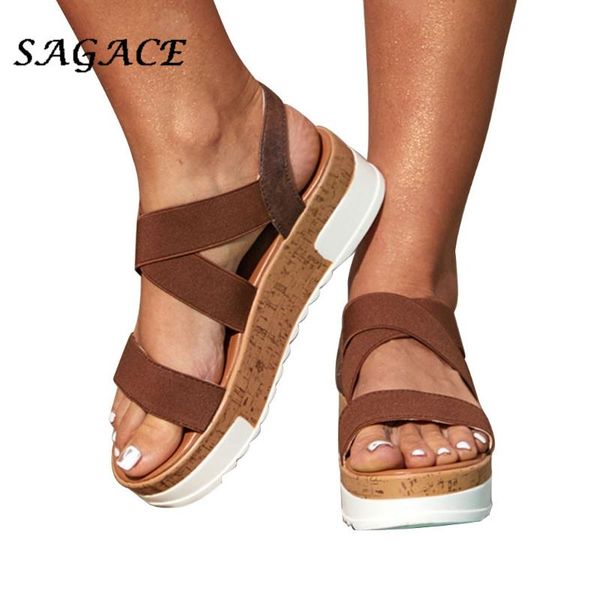 sagace shoes women platform sandals elastic strap wedge sandals thick heels open toe summer beach ladies wedge, Black
sagace shoes women platform sandals elastic strap wedge sandals thick heels open toe summer beach ladies wedge, Black